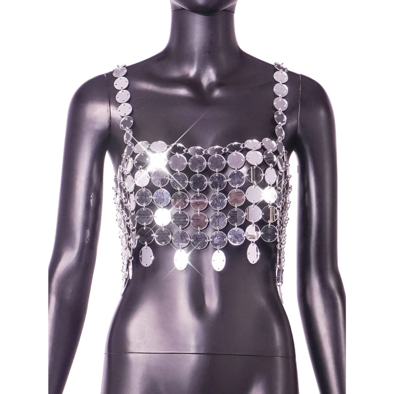Women Sexy Sequins Chain Tanks Tops Hollow Out See Through Crop Tops for Festival Club Outfits Dropship
Women Sexy Sequins Chain Tanks Tops Hollow Out See Through Crop Tops for Festival Club Outfits Dropship