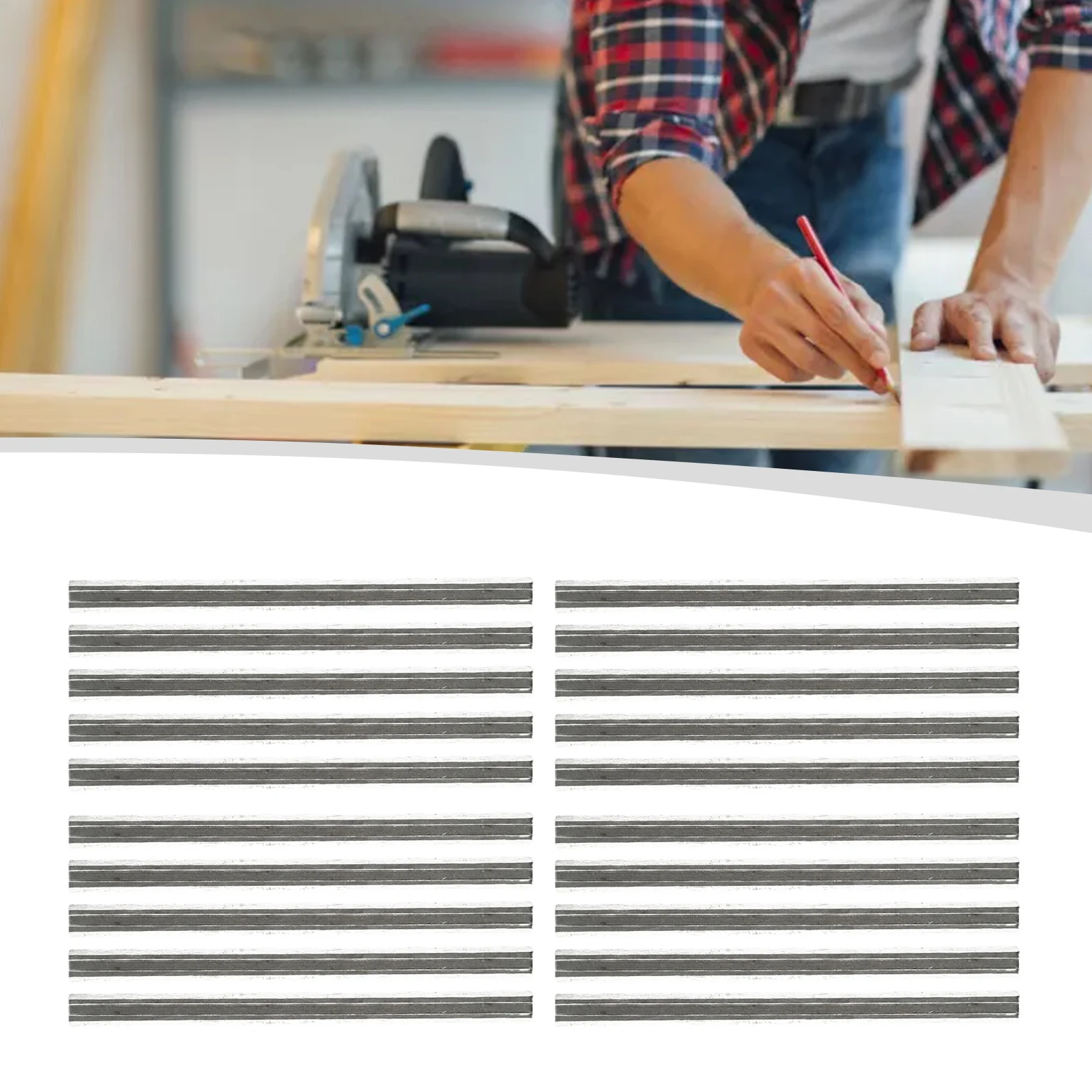 20pcs 82mm Reversible Electric Planer Blades Boxed HSS For MKT Woodworking Equipment Planers Power Tools Machinery Accessories
20pcs 82mm Reversible Electric Planer Blades Boxed HSS For MKT Woodworking Equipment Planers Power Tools Machinery Accessories