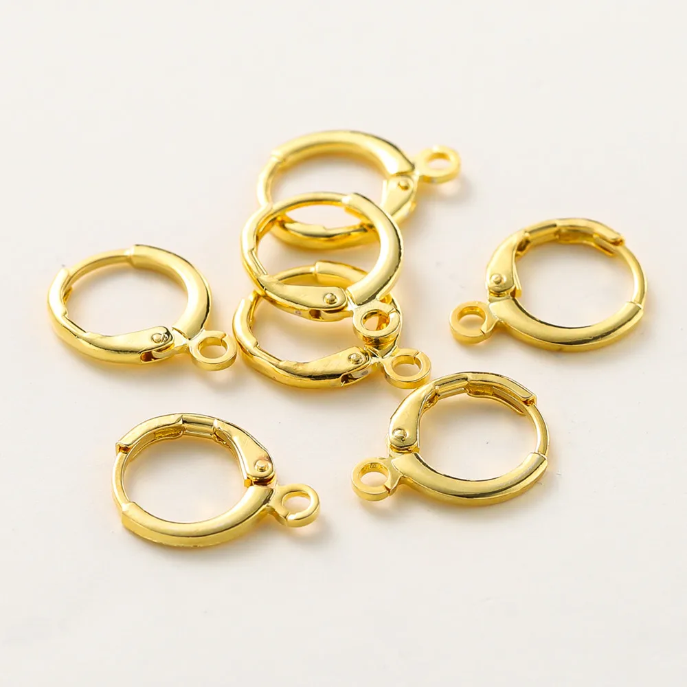 10PCS 12MM 14MM 14K/18K Gold Color Plated Round Earring Clasps Hooks For DIY Earring Accessories Jewelry Making Supplies
10PCS 12MM 14MM 14K/18K Gold Color Plated Round Earring Clasps Hooks For DIY Earring Accessories Jewelry Making Supplies