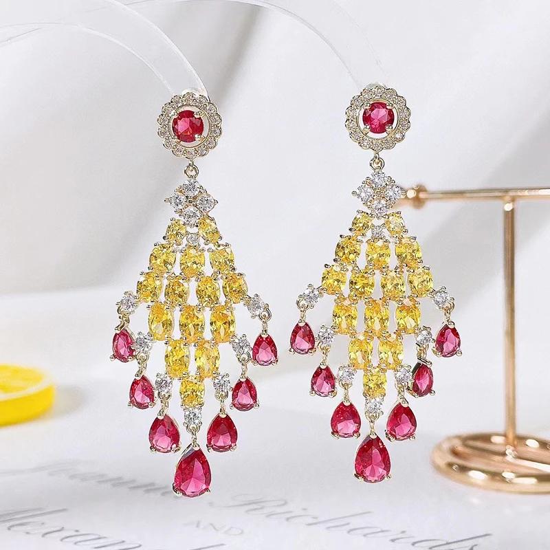 SENYU Luxury Color Cubic Zirconia Tassel Earring for Wedding Luxury Women Banquet Jewelry Anniversary Fashion Bohemia Earring
SENYU Luxury Color Cubic Zirconia Tassel Earring for Wedding Luxury Women Banquet Jewelry Anniversary Fashion Bohemia Earring