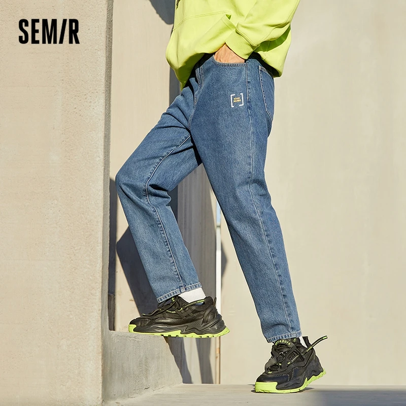 

Semir Jeans Men 2022 Early Spring New Youth Handsome Loose Tapered Man Fashion Retro Style Demin Trousers