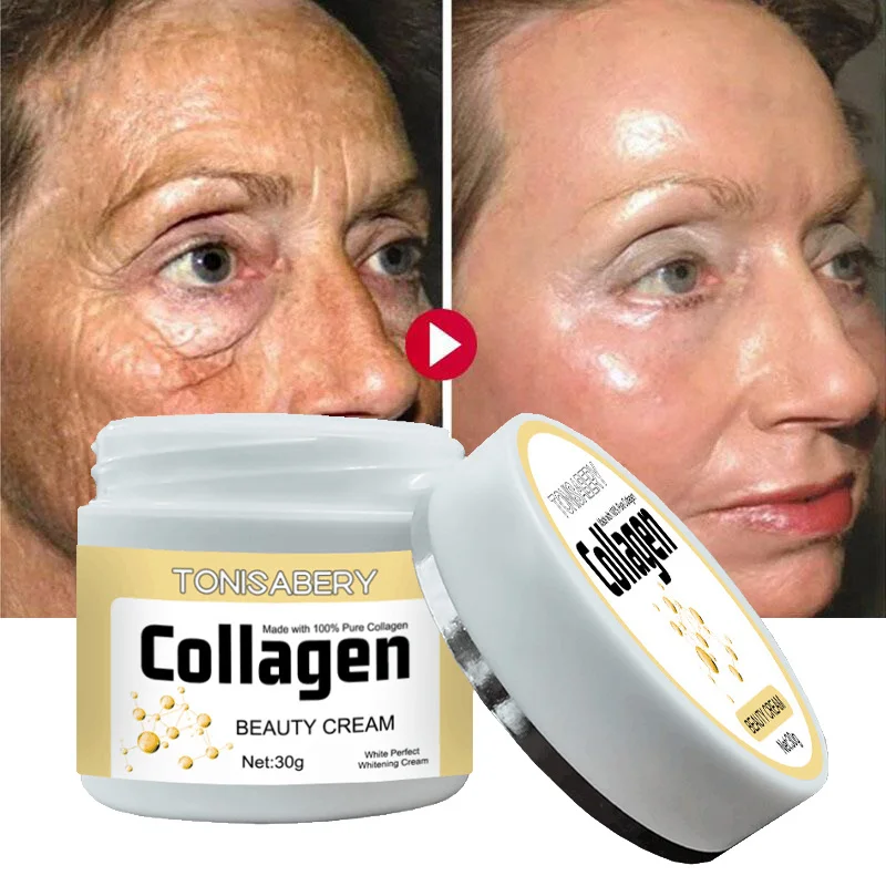

Collagen Wrinkle Removal Cream Fade Fine Lines Firming Lifting Anti-aging Improve Puffiness Moisturizing Tighten Beauty Care 30g