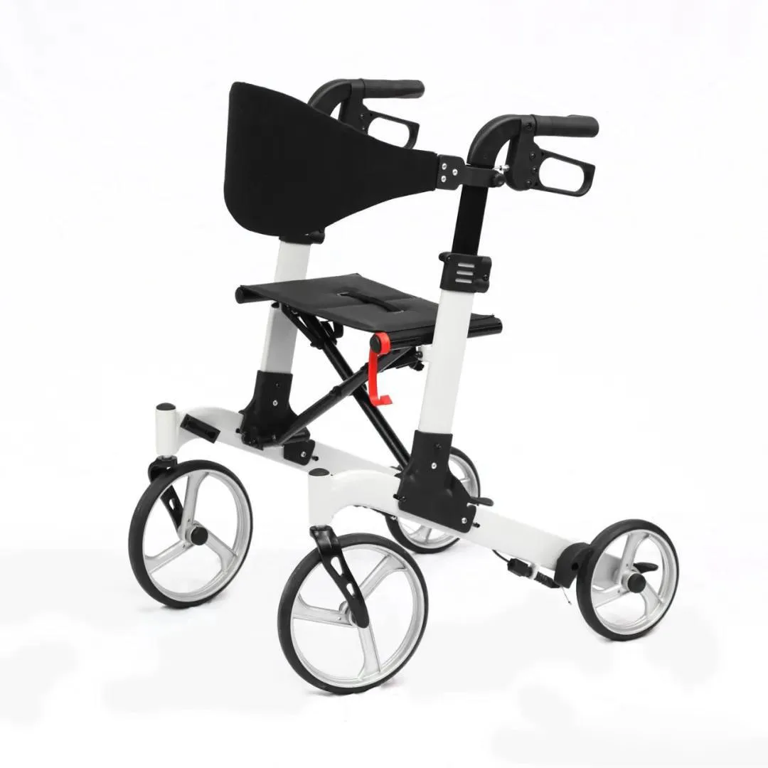 

Shopping Cart Walker Elder Collapsible Aluminum Alloy Height Adjustable Rehabilitation Training Safety 4 Wheels Portable Trolley