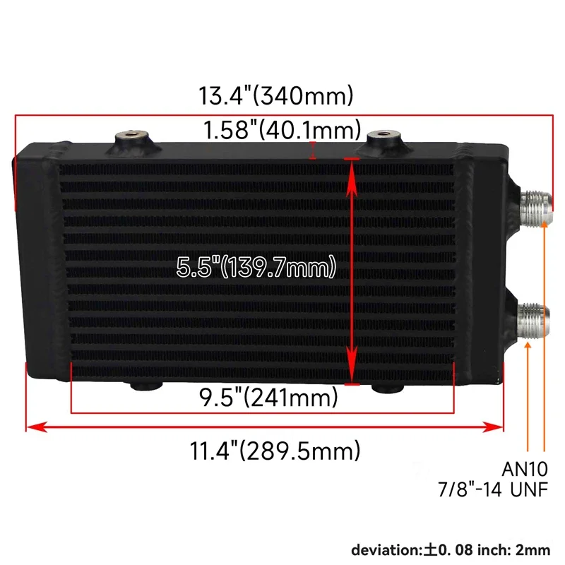 9.5"x5.5"x1.58" core Universal Small Dual Pass Bar & Plate Oil Cooler + Flat Filter Adapter Hose Kit
9.5"x5.5"x1.58" core Universal Small Dual Pass Bar & Plate Oil Cooler + Flat Filter Adapter Hose Kit