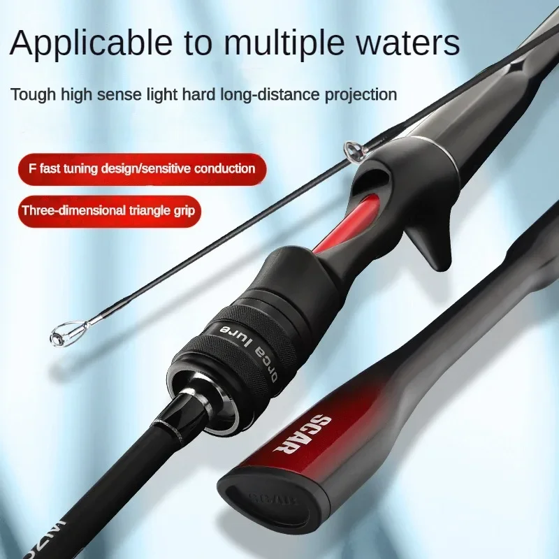 

Ultra-light Fishing Rod Carbon Fiber Spinning Casting Lure Pole Bait Weight 5-20g Line Weight 6-12LB Fast Bass Fishing Rods