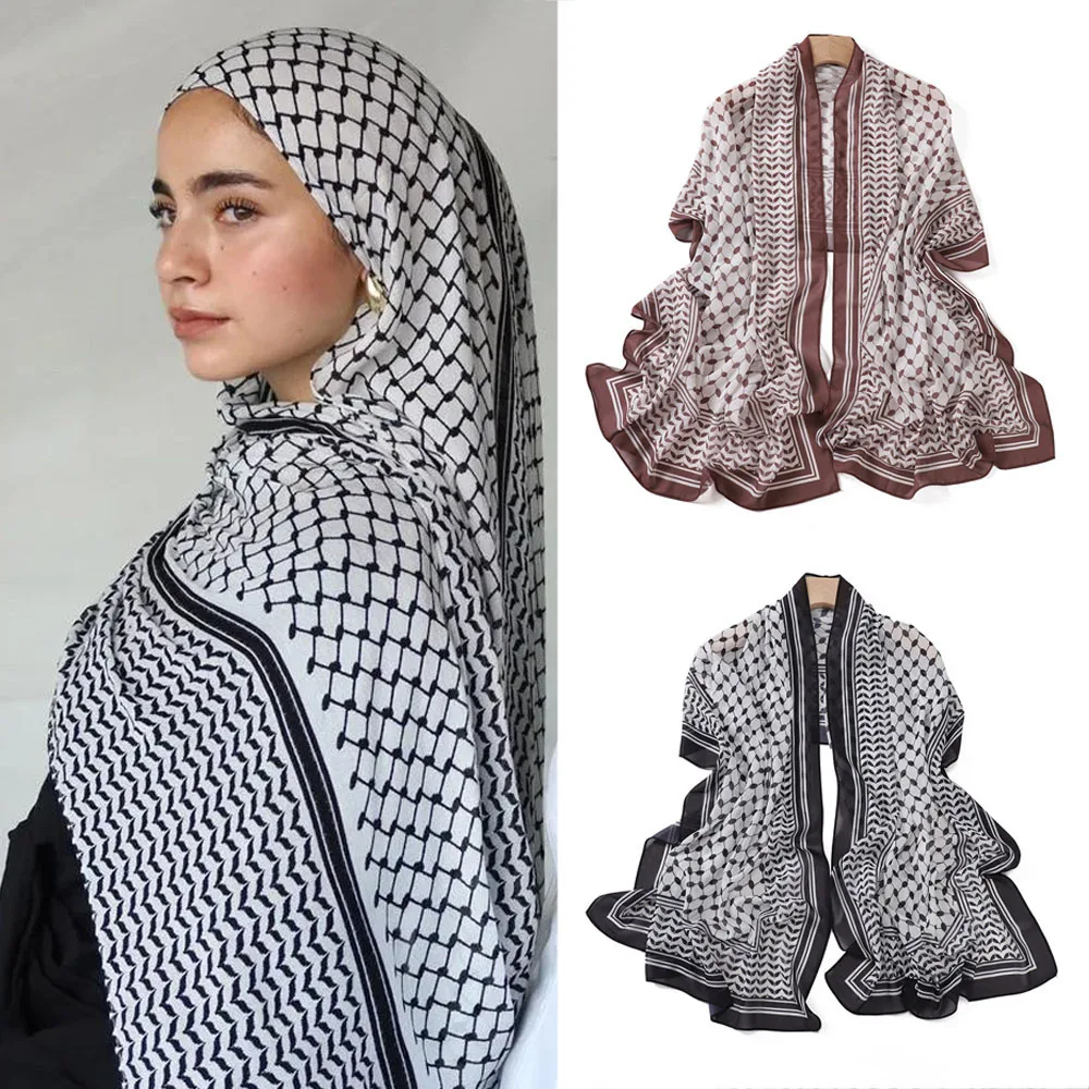 Print Scarf Long Chiffon Printed Palestine Keffiyeh Scarf Hijab Muslim Women's Shawl Breathable Non-Slip Long Turban Scarves
Print Scarf Long Chiffon Printed Palestine Keffiyeh Scarf Hijab Muslim Women's Shawl Breathable Non-Slip Long Turban Scarves