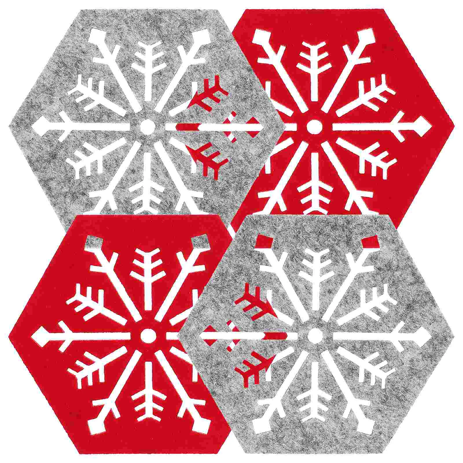 4 Pcs Christmas Hexagon Snowflake Coaster Placemat Placemats Party Decoration Home Supplies Cup for Xmas Table Dining Household
4 Pcs Christmas Hexagon Snowflake Coaster Placemat Placemats Party Decoration Home Supplies Cup for Xmas Table Dining Household