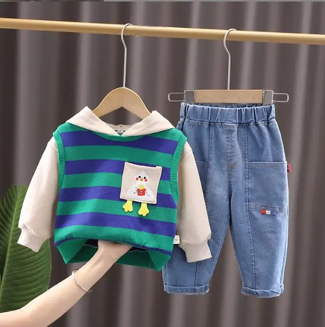 Baby Kids Designer Luxury Clothes Toddler Boys Outfits Cartoon striped hooded sweatshirt and Pants 2pcs/set children Tracksuits
Baby Kids Designer Luxury Clothes Toddler Boys Outfits Cartoon striped hooded sweatshirt and Pants 2pcs/set children Tracksuits