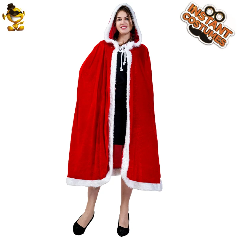 Women Santa Claus Cloak Costume Christmas Red Cape Hooded Winter Clothes Xmas Cosplay Costumes Windproof Warm Outerwear
Women Santa Claus Cloak Costume Christmas Red Cape Hooded Winter Clothes Xmas Cosplay Costumes Windproof Warm Outerwear