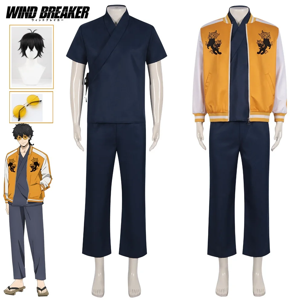 Anime WIND BREAKER Jo Togame Cosplay Costume Wig Shishitoren Embroided/Printing Jacket Uniform Sunglasses Kimono Halloween Cos
Anime WIND BREAKER Jo Togame Cosplay Costume Wig Shishitoren Embroided/Printing Jacket Uniform Sunglasses Kimono Halloween Cos