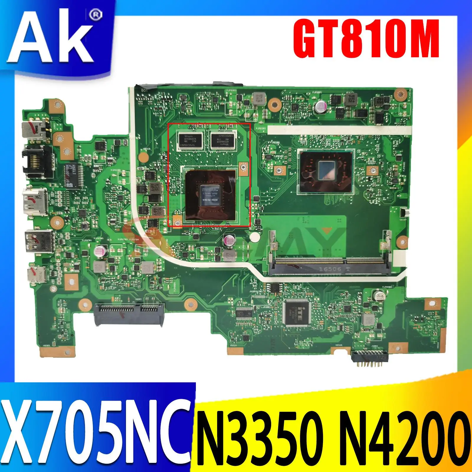 X705NC Laptop Motherboard GT810M GPU N3350 N4200 CPU for ASUS Vivobook X705NA X705N Original Notebook Motherboard Mainboard
X705NC Laptop Motherboard GT810M GPU N3350 N4200 CPU for ASUS Vivobook X705NA X705N Original Notebook Motherboard Mainboard