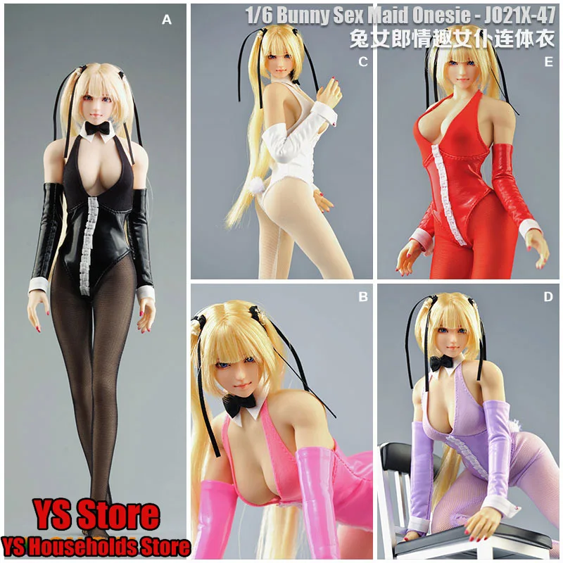 

JO21X-47 1/6 Female Soldier Sexy Rabbit Girl Cosplay Bodysuit Loli Cute One Piece Maid Clothes Set Accessory Fit 12" Figure