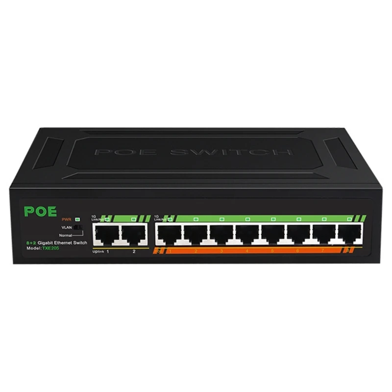 8-портовый гигабитный коммутатор PoE + 2 восходящих канала RJ45, 10/100/1000 Мбит/с, металлический корпус
8-портовый гигабитный коммутатор PoE + 2 восходящих канала RJ45, 10/100/1000 Мбит/с, металлический корпус