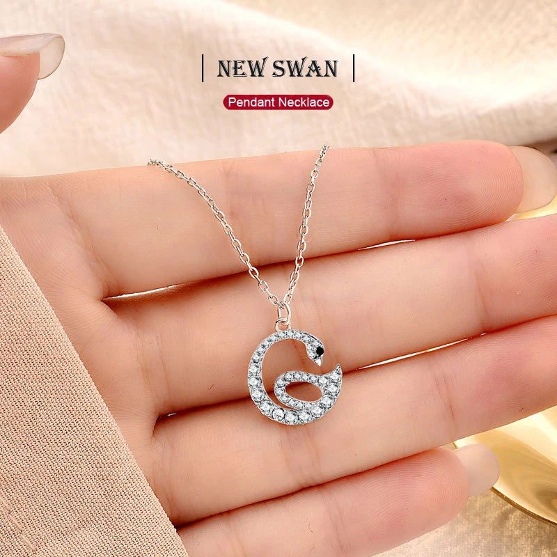 Original S925 Sterling Silver Swan Necklace for Women Luxury Fashion Sweet Cool Jewelry Valentine's Day Fine Gift
Original S925 Sterling Silver Swan Necklace for Women Luxury Fashion Sweet Cool Jewelry Valentine's Day Fine Gift