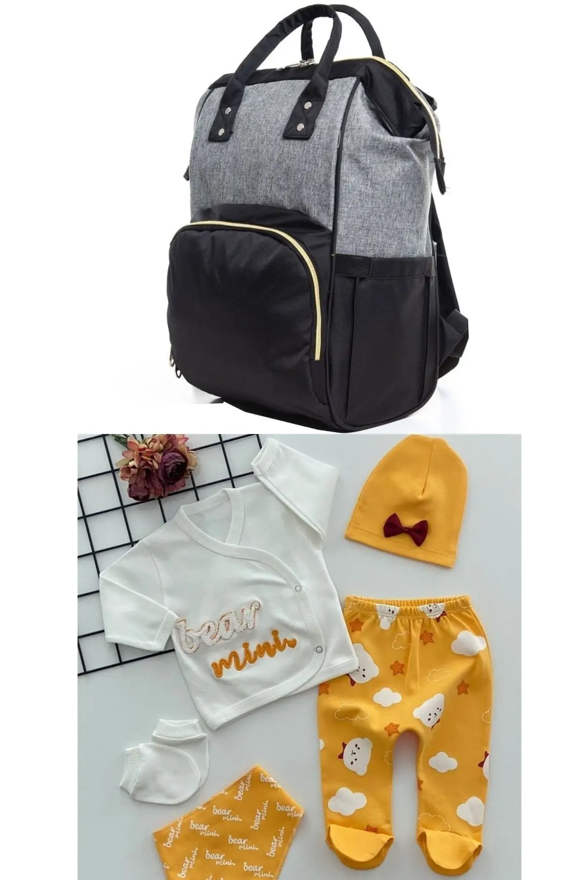 Functional Mother Baby Care Backpack And 100% Cotton Hospital Exit Set Cotton Grey Outlets Clothing
Functional Mother Baby Care Backpack And 100% Cotton Hospital Exit Set Cotton Grey Outlets Clothing