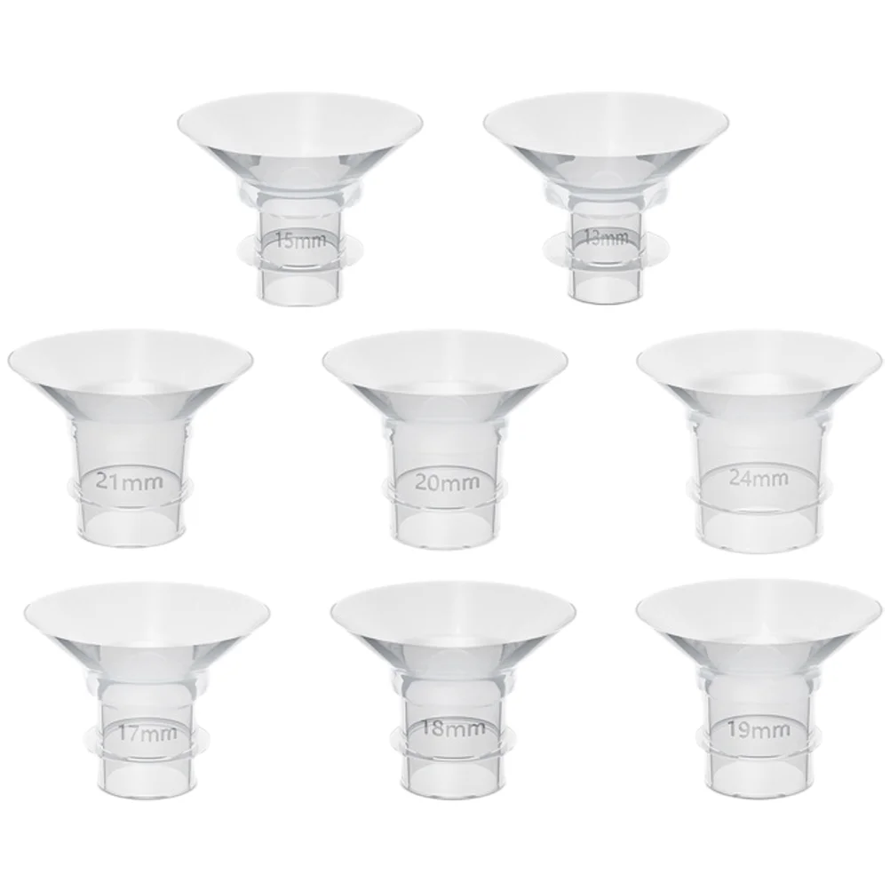 

8 Pcs Breast Pump Converter Flange Inserts 21mm 19mm Component Mom Cozy Silica 8mm Hands Free