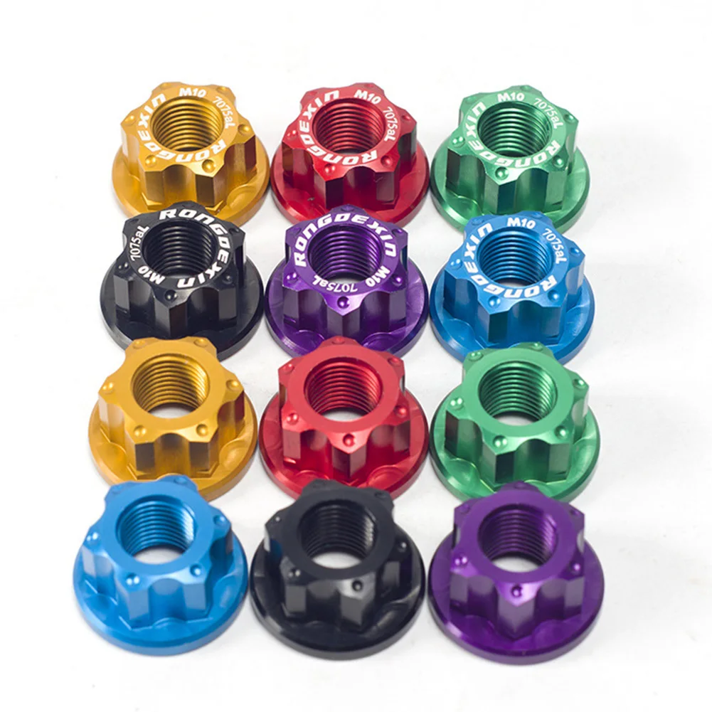 4Pcs M10 Hub Nut Durable Track Wheel Nuts Aluminum Alloy Bicycle Fixie Axle Screw For Rear Hub Bicycle Accessories Bicicletas
4Pcs M10 Hub Nut Durable Track Wheel Nuts Aluminum Alloy Bicycle Fixie Axle Screw For Rear Hub Bicycle Accessories Bicicletas