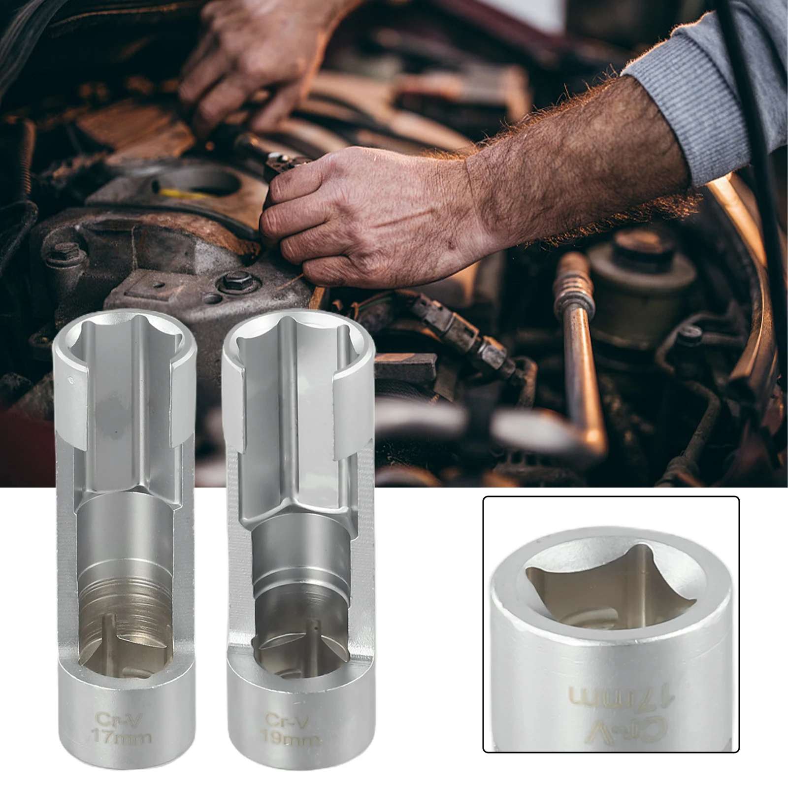 17/19mmDiesel Fuel Injector Pipe Hexagonal Opening Removal Sleeve Oxygen Sensor Wrench Pipe Sleeve Workshop Equipment Hand Tools
17/19mmDiesel Fuel Injector Pipe Hexagonal Opening Removal Sleeve Oxygen Sensor Wrench Pipe Sleeve Workshop Equipment Hand Tools
