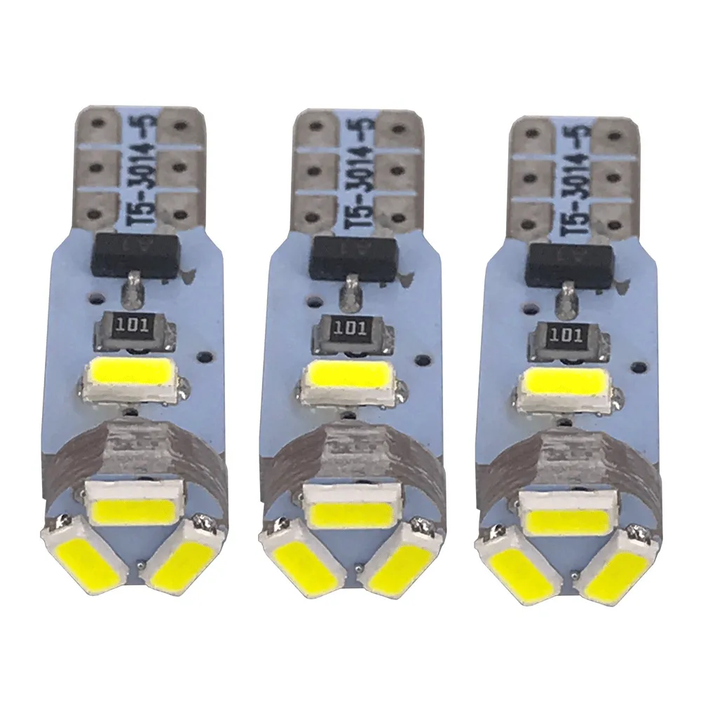 100Pcs T5 3014 5 SMD W1.2W 73 74 5 Car LED Lights Super Bright Interior Instrument Lamps DC 12V
100Pcs T5 3014 5 SMD W1.2W 73 74 5 Car LED Lights Super Bright Interior Instrument Lamps DC 12V