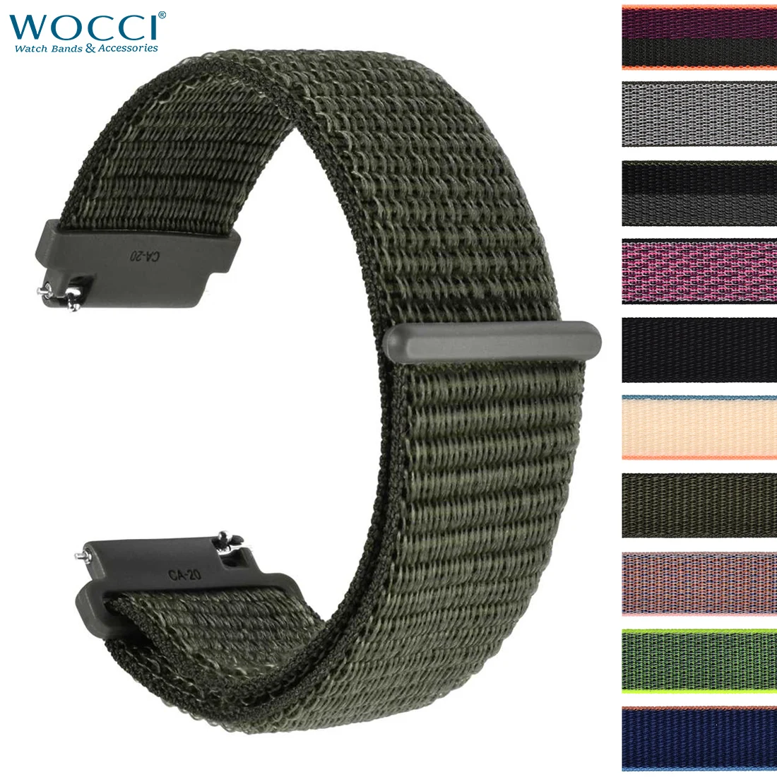 WOCCI Nylon Sport Watch Band 18mm 20mm 22mm Quick Release watchband for Men Women Washable Bracelet with Hook and Loop Fastener
WOCCI Nylon Sport Watch Band 18mm 20mm 22mm Quick Release watchband for Men Women Washable Bracelet with Hook and Loop Fastener
