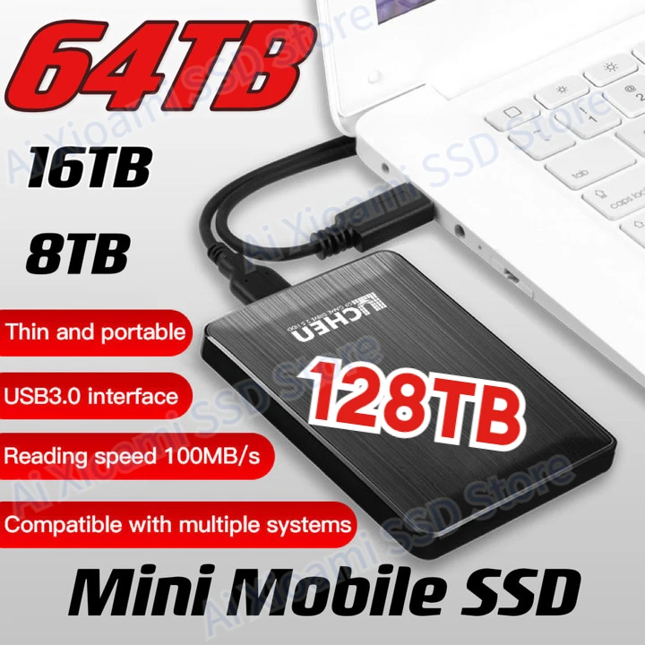 Mobile Solid State 128TB 64TB Drive High-speed External Hard Drive External Hard Disk Usb 3.1 Storage Device Ssd For Laptop Mac
Mobile Solid State 128TB 64TB Drive High-speed External Hard Drive External Hard Disk Usb 3.1 Storage Device Ssd For Laptop Mac