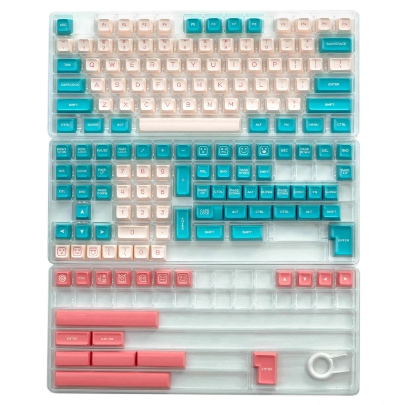 

160PCS Mechanical Keyboards Keycaps, Two-color Injections Keycap Set for 61 64 68 80 84 87 96 980 104 108 Keyboard