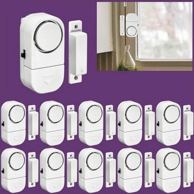 

White Large Decibel Door Magnetic Door and Window Alarm Hotel Home Anti-theft Device Female Safety Protection Door Alarm