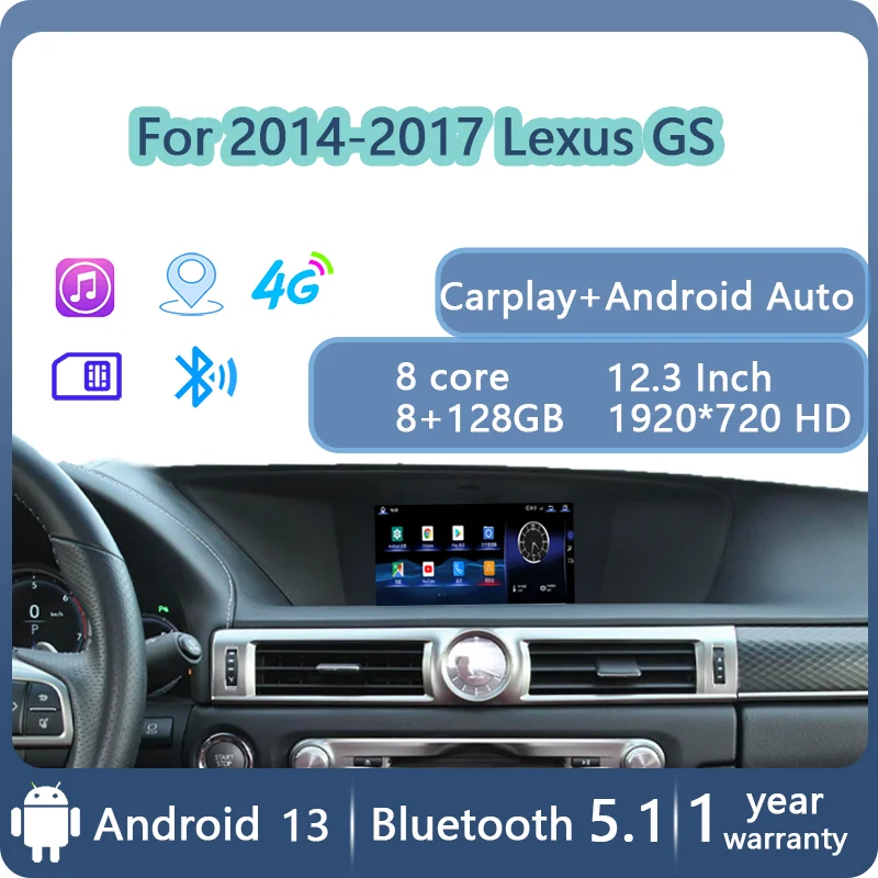 12.3"For Lexus GS GS250 GS300 GS350 GS300h GS450h GS200T Android 13 GPS Radio Multimedia Player Navi Wireless Carplay OEM Menu
12.3"For Lexus GS GS250 GS300 GS350 GS300h GS450h GS200T Android 13 GPS Radio Multimedia Player Navi Wireless Carplay OEM Menu