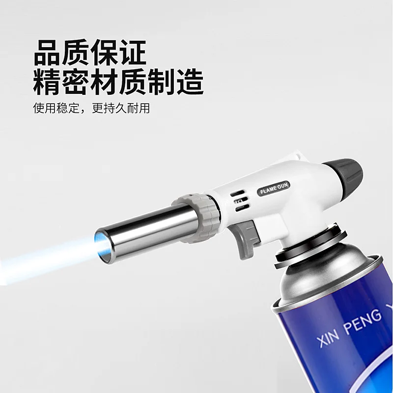 Spray Gun Tip Portable Stainless Steel Cartridge Gas Tank Flame Gun with Inverted Igniter
Spray Gun Tip Portable Stainless Steel Cartridge Gas Tank Flame Gun with Inverted Igniter