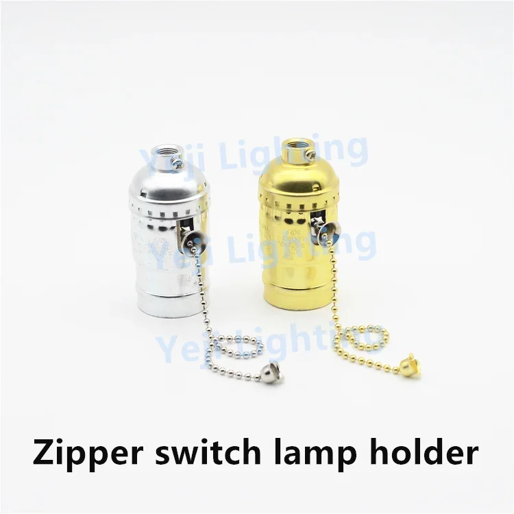

Top sell E27 E26 screw aluminum switch lamp holder Edison Antique retro lamp holder lighting accessories lamp bases bulbs