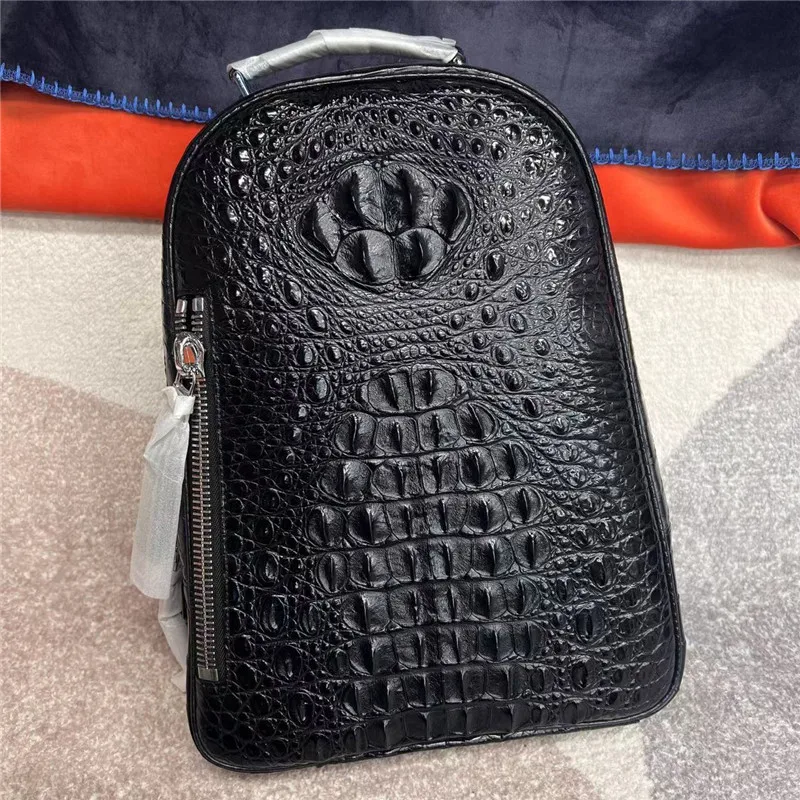 Authentic Exotic Crocodile Skin Men's Large Casual Travel Backpack Genuine Alligator Leather Male To-handle Businesss Bag Pack
Authentic Exotic Crocodile Skin Men's Large Casual Travel Backpack Genuine Alligator Leather Male To-handle Businesss Bag Pack