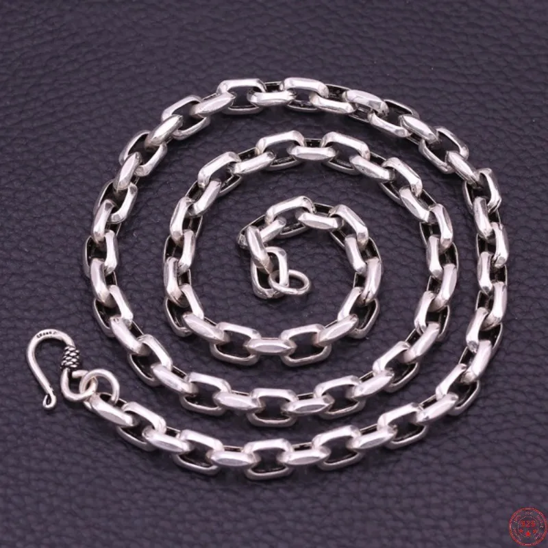 S925 Sterling Silver Necklace 2022 New Fashion Thai Silver 8mm Thick Rectangular O-Chain Pure Argentum Jewelry for Men and Women
S925 Sterling Silver Necklace 2022 New Fashion Thai Silver 8mm Thick Rectangular O-Chain Pure Argentum Jewelry for Men and Women