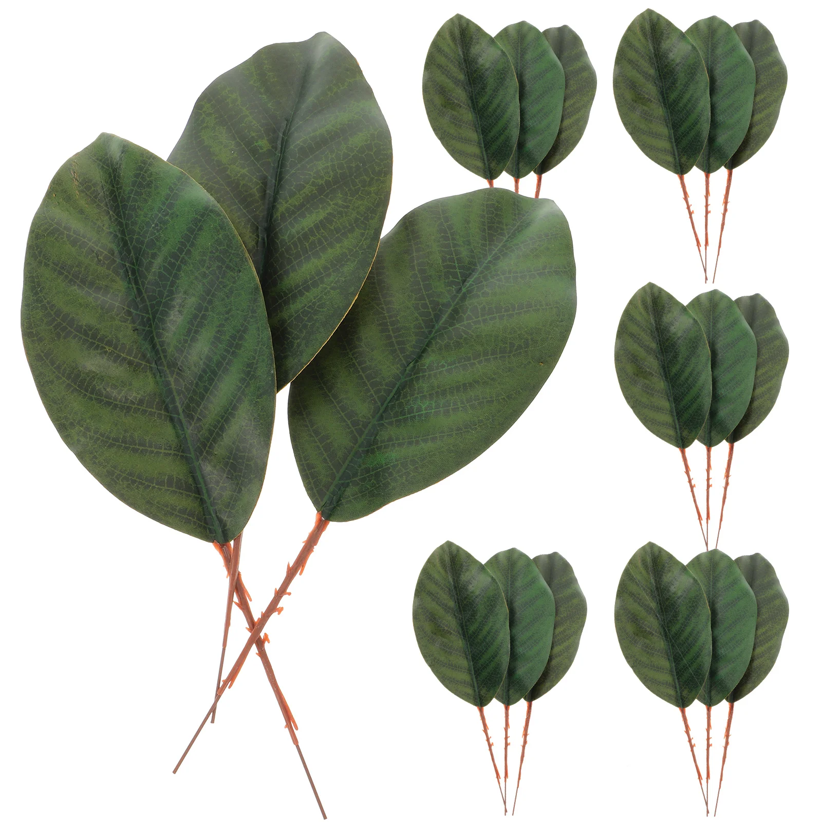 

30 Pcs Artificial Magnolia Leaves Silk Green Plant Fake Decor Wedding Garland Ornaments Decorative Realistic Faux DIY Wreath