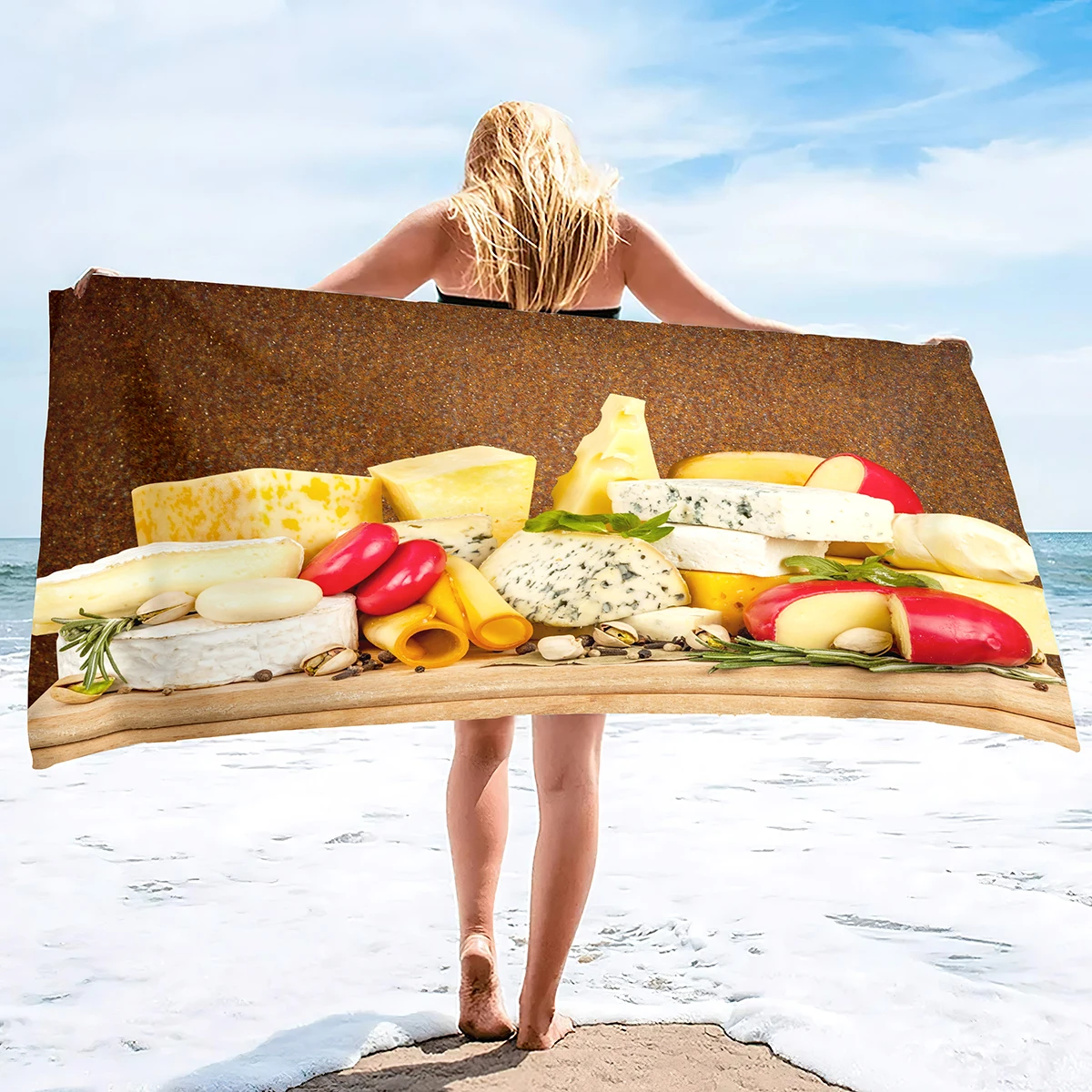 Sandwich Cake Food Print Quick Drying Absorbent Oversized Microfiber Beach Towels,Sand Free Lightweight Pool Towel Sandproof 
Sandwich Cake Food Print Quick Drying Absorbent Oversized Microfiber Beach Towels,Sand Free Lightweight Pool Towel Sandproof