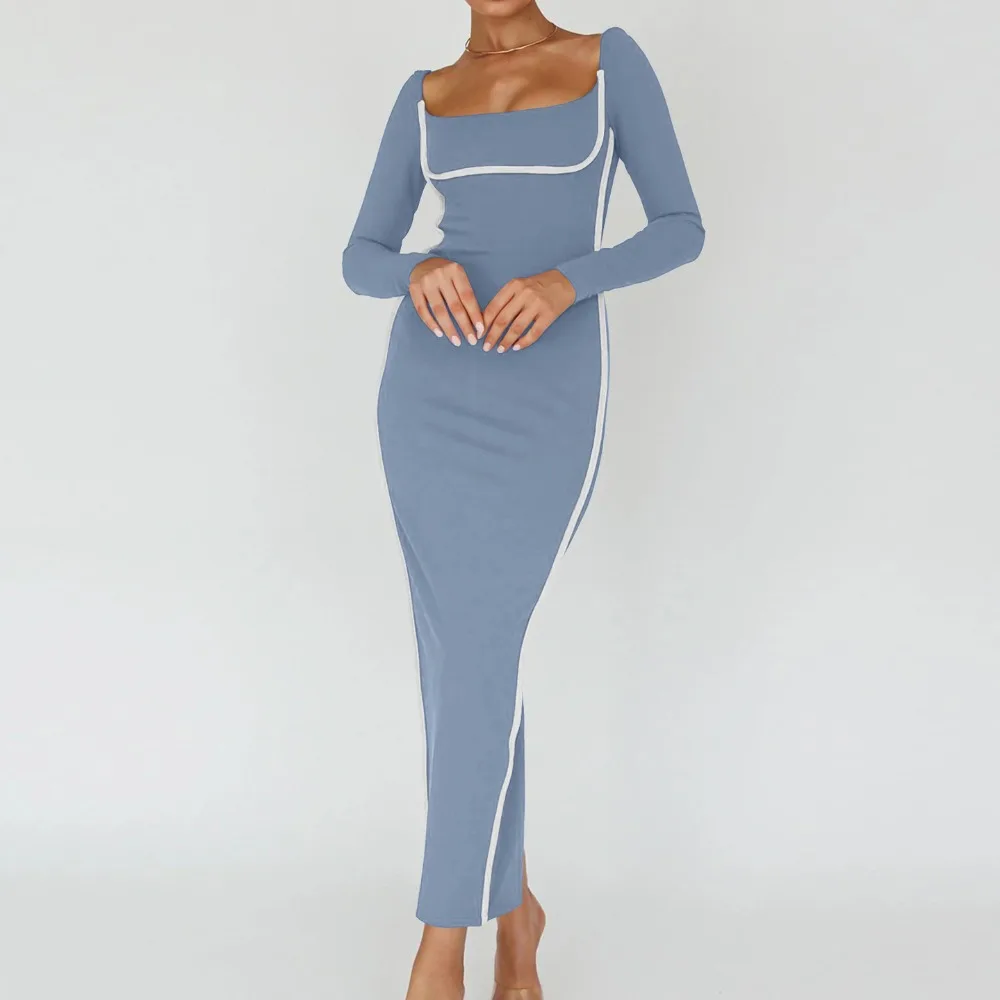 U-neck Color-blocking Dress for Women Sexy Slit Waist Dresses Mosaic Elegant Evening Dress Tight-fitting One-step LongSkirt
U-neck Color-blocking Dress for Women Sexy Slit Waist Dresses Mosaic Elegant Evening Dress Tight-fitting One-step LongSkirt