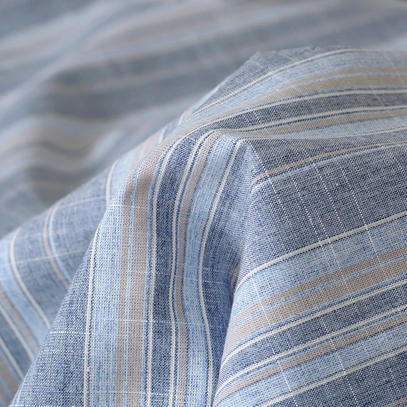 115CM Wide 185G/M Dyed Cotton Fabric for Men Women Suit Dress Coat for Spring Autumn Blue Grey Stripe Print Fabric E1485
115CM Wide 185G/M Dyed Cotton Fabric for Men Women Suit Dress Coat for Spring Autumn Blue Grey Stripe Print Fabric E1485