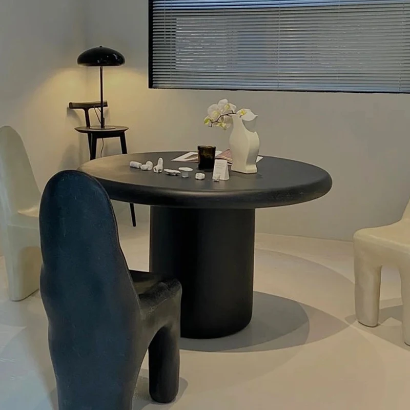 Round dining table, balcony tables and chairs of small family type in the Middle Ages, cream coffee shop leisure table
Round dining table, balcony tables and chairs of small family type in the Middle Ages, cream coffee shop leisure table