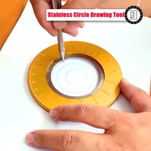 Adjustable Precise Math Measuring Ruler Circle Drawing Rotary Tool Stainless Steel Round Adjustable Size DIY Drawing Circle Tool
Adjustable Precise Math Measuring Ruler Circle Drawing Rotary Tool Stainless Steel Round Adjustable Size DIY Drawing Circle Tool