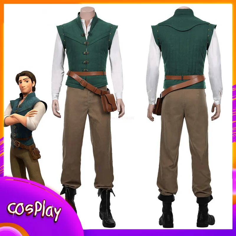 Flynn Rider Cosplay Costumes Adult Outfit Jacket Shirt Vest Pants Belt Bag Full Set Halloween Comic-concarnival Party Suit Gift
Flynn Rider Cosplay Costumes Adult Outfit Jacket Shirt Vest Pants Belt Bag Full Set Halloween Comic-concarnival Party Suit Gift
