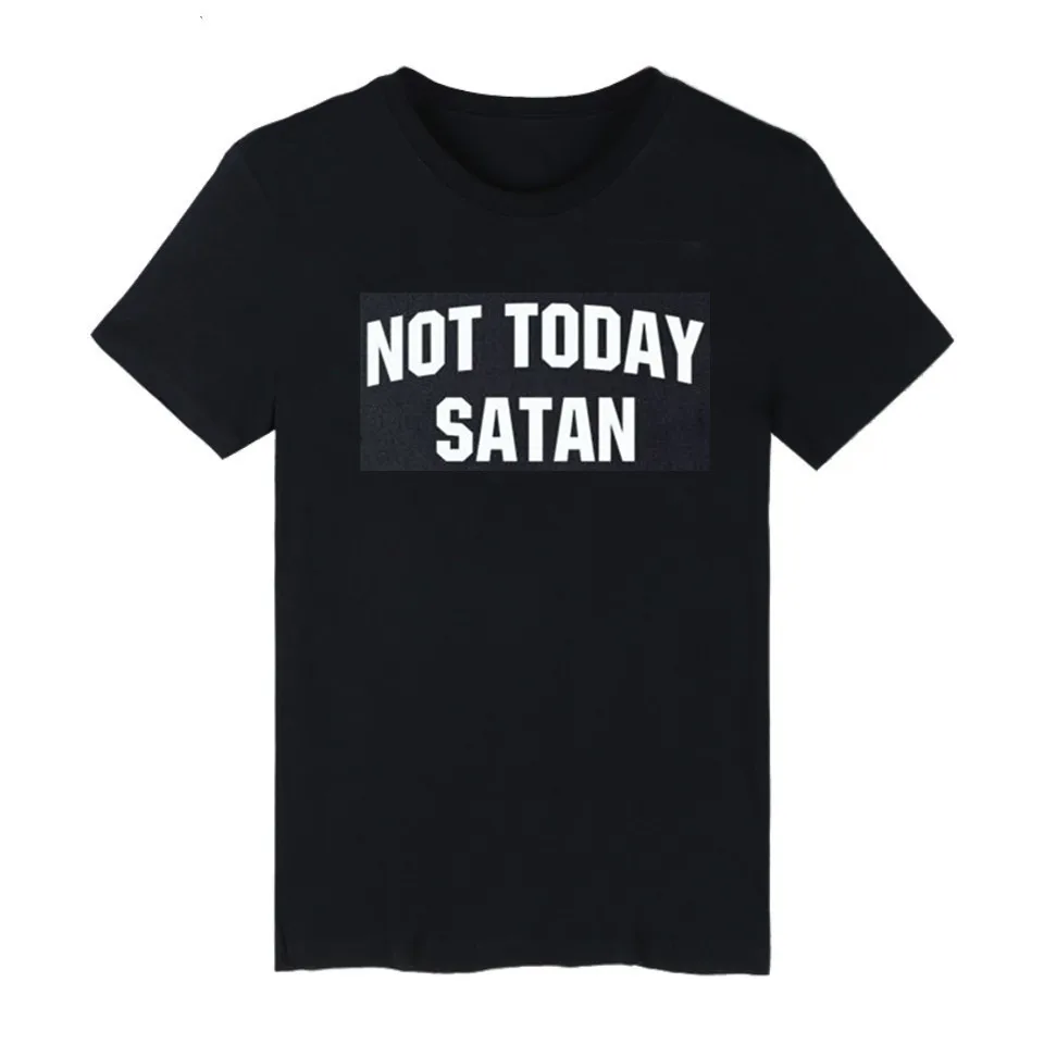 Not Today Satan Мужская и женская футболка унисекс Летняя мода Забавный принт Повседневная 100% хлопковая Мужская футболка
Not Today Satan Мужская и женская футболка унисекс Летняя мода Забавный принт Повседневная 100% хлопковая Мужская футболка