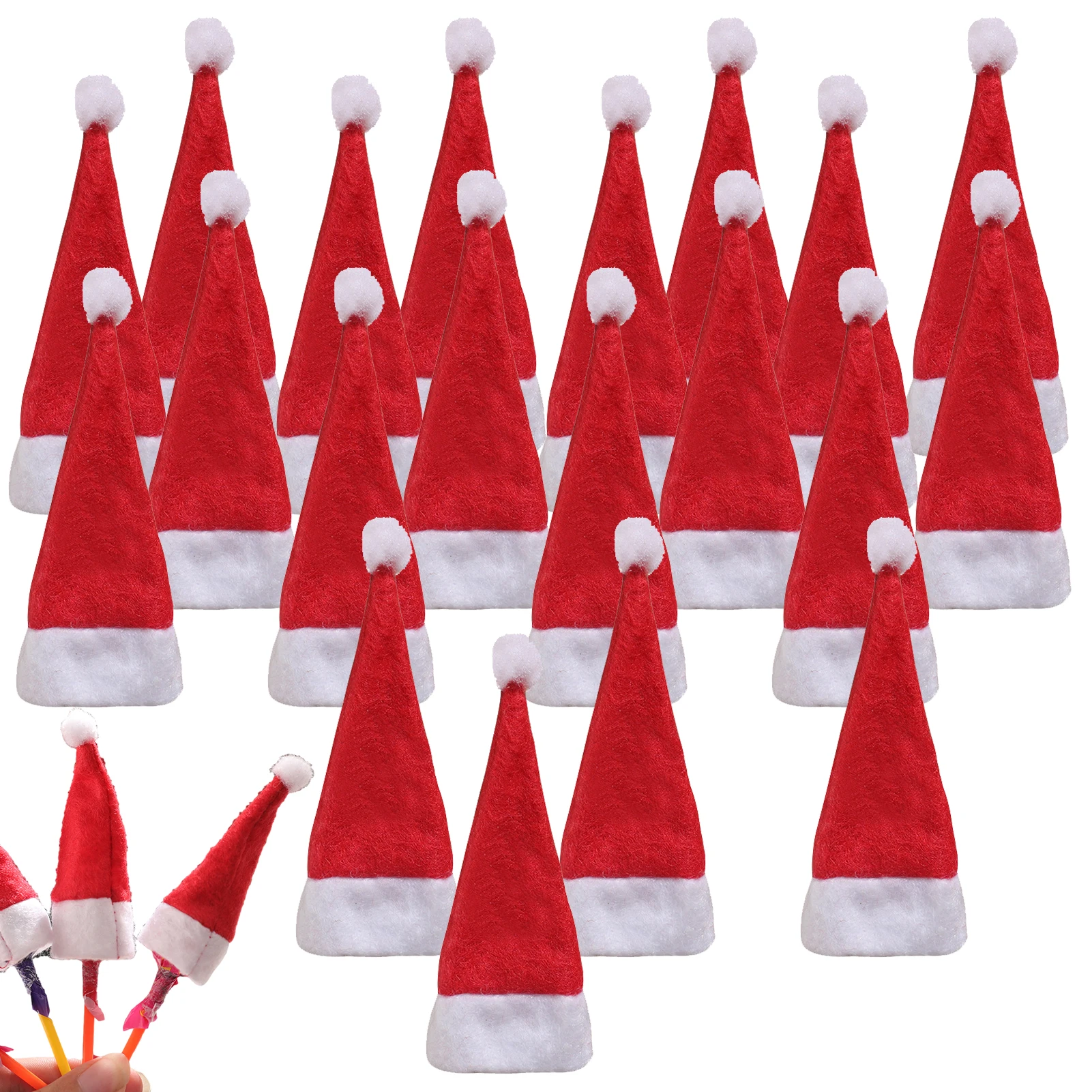 20Pcs Christmas Hats Mini Lollipop Santa Claus Hats Christmas Decorations For Home Dinner Party Table Candy Holder
20Pcs Christmas Hats Mini Lollipop Santa Claus Hats Christmas Decorations For Home Dinner Party Table Candy Holder