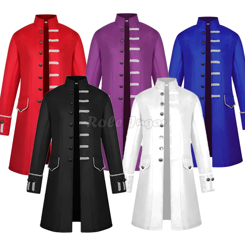 Adult Men Victorian Medieval Coat Punk Jacket Halloween Cosplay Costume outwear Gothic Steampunk Trench Frock Outfit Overcoat
Adult Men Victorian Medieval Coat Punk Jacket Halloween Cosplay Costume outwear Gothic Steampunk Trench Frock Outfit Overcoat