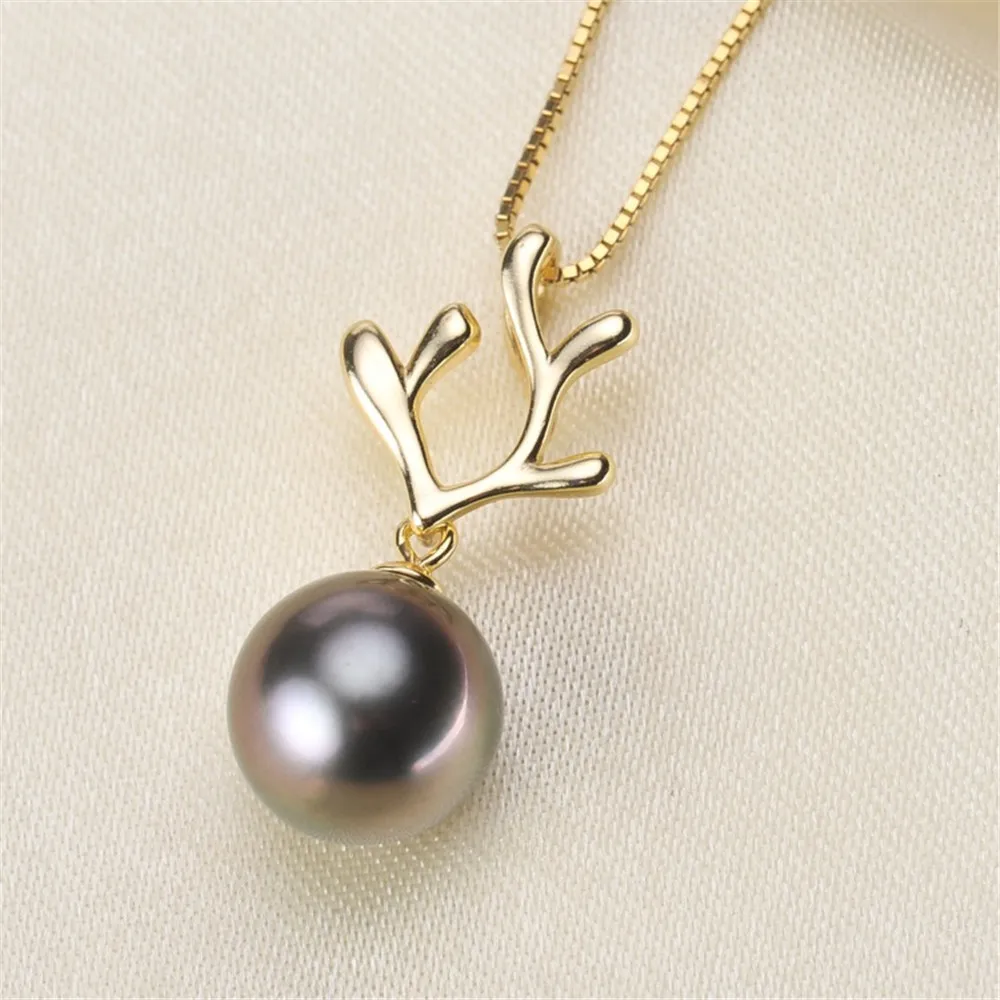DIY Pearl Accessories S925 Silver Natural Pearl Pendant Elk Horn Pendant Fit 8-13mm Oval Beads D181
DIY Pearl Accessories S925 Silver Natural Pearl Pendant Elk Horn Pendant Fit 8-13mm Oval Beads D181