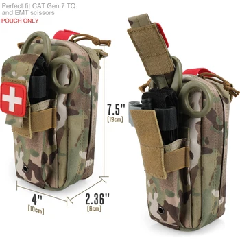 Tactical Medical Pouch Molle EMT Pouch Single-Handed Operation Medical First Aid Bag Outdoor Survival Supplies with Tourniquets