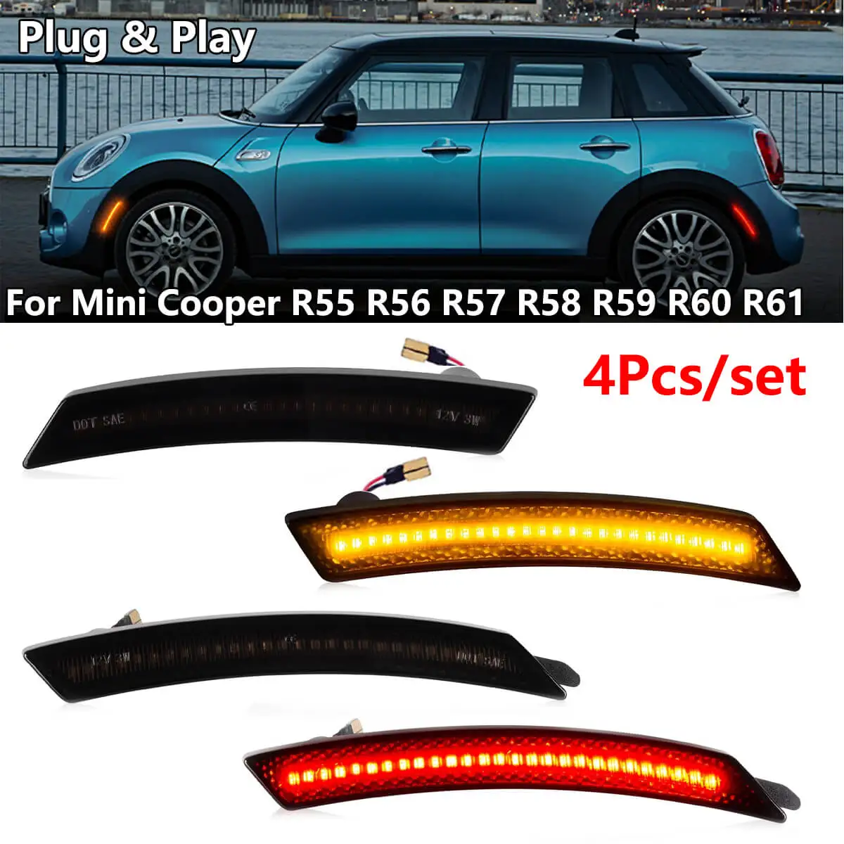 4 шт. для BMW Mini Cooper R55 R56 R57 R58 R59 R60 R61 Передний Задний Фонарь указателя поворота
4 шт. для BMW Mini Cooper R55 R56 R57 R58 R59 R60 R61 Передний Задний Фонарь указателя поворота