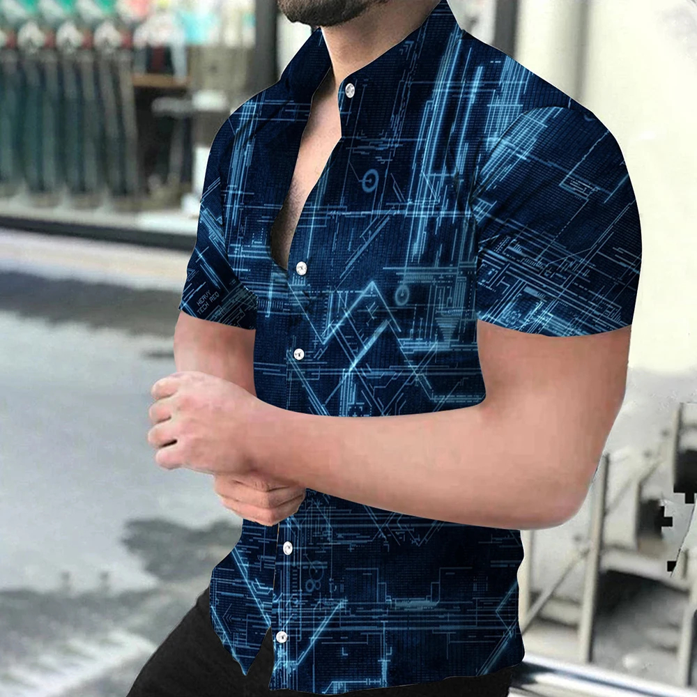 New Men's Lapel Collar Buttons Shirts Short Sleeve Casual Hawaiian Shirt Man Clothes Dress Up Party Blouse Tops
New Men's Lapel Collar Buttons Shirts Short Sleeve Casual Hawaiian Shirt Man Clothes Dress Up Party Blouse Tops