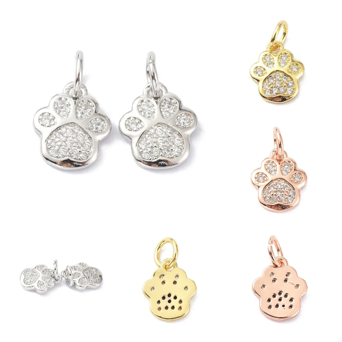 Pandahall 10Pcs Footprint Brass Micro Pave CZ Cubic Zirconia Pendants Charms With Jump Ring For Necklace Bracelet Jewelry Making
Pandahall 10Pcs Footprint Brass Micro Pave CZ Cubic Zirconia Pendants Charms With Jump Ring For Necklace Bracelet Jewelry Making