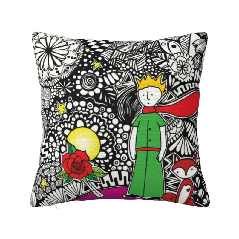 

The Little Prince Fairy Tale Pillow Case Home Decor Cute France Fantasy Fiction Cushion Decoration Salon Square Pillowcase