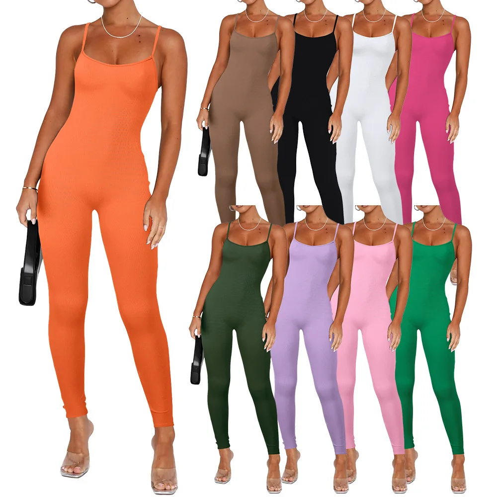 Sexy Halter Backless Women Jumpsuit Adjustable Spaghetti Strap Sexy Long Pants Bodysuit Sports Casual Streetwear Romper for Lady
Sexy Halter Backless Women Jumpsuit Adjustable Spaghetti Strap Sexy Long Pants Bodysuit Sports Casual Streetwear Romper for Lady