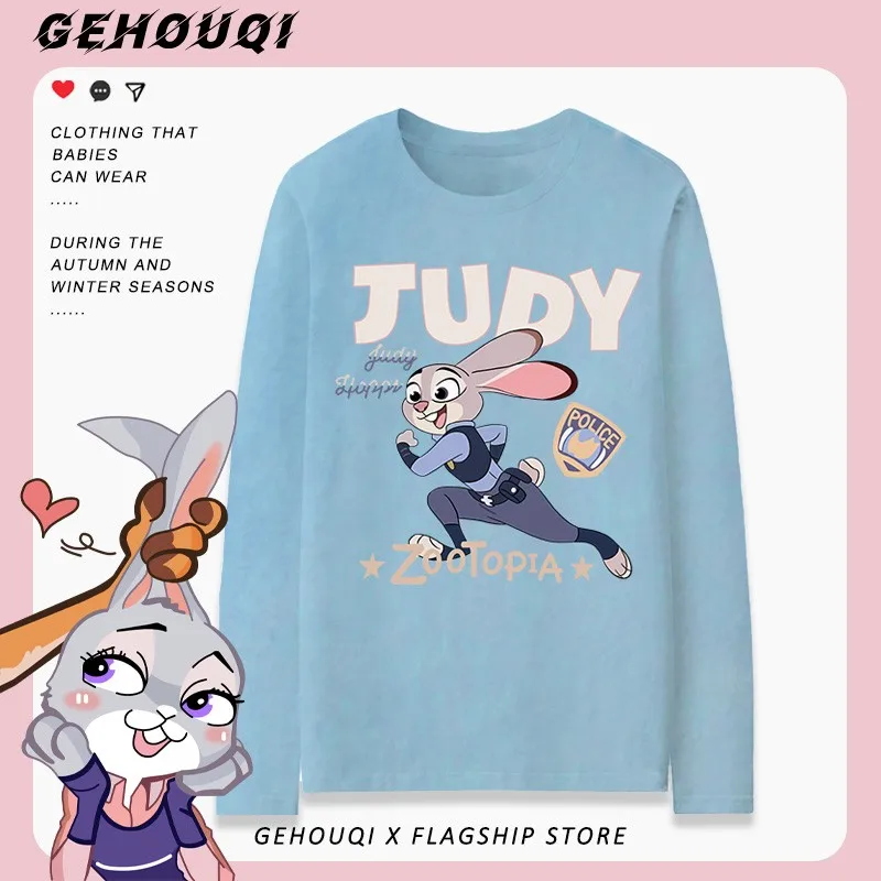 Zootopia Co-branded Long-sleeved T-shirt Male Fall Judi Nick Anime Couple Dress Fall Disney Clothes
Zootopia Co-branded Long-sleeved T-shirt Male Fall Judi Nick Anime Couple Dress Fall Disney Clothes